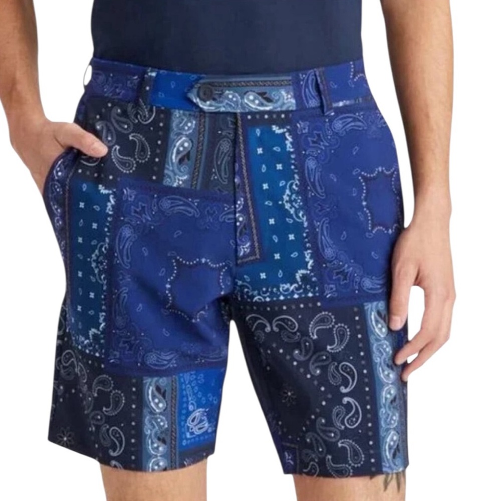 NWT G/FORE Bandana Print Maverick 4-Way Stretch Golf Shorts
